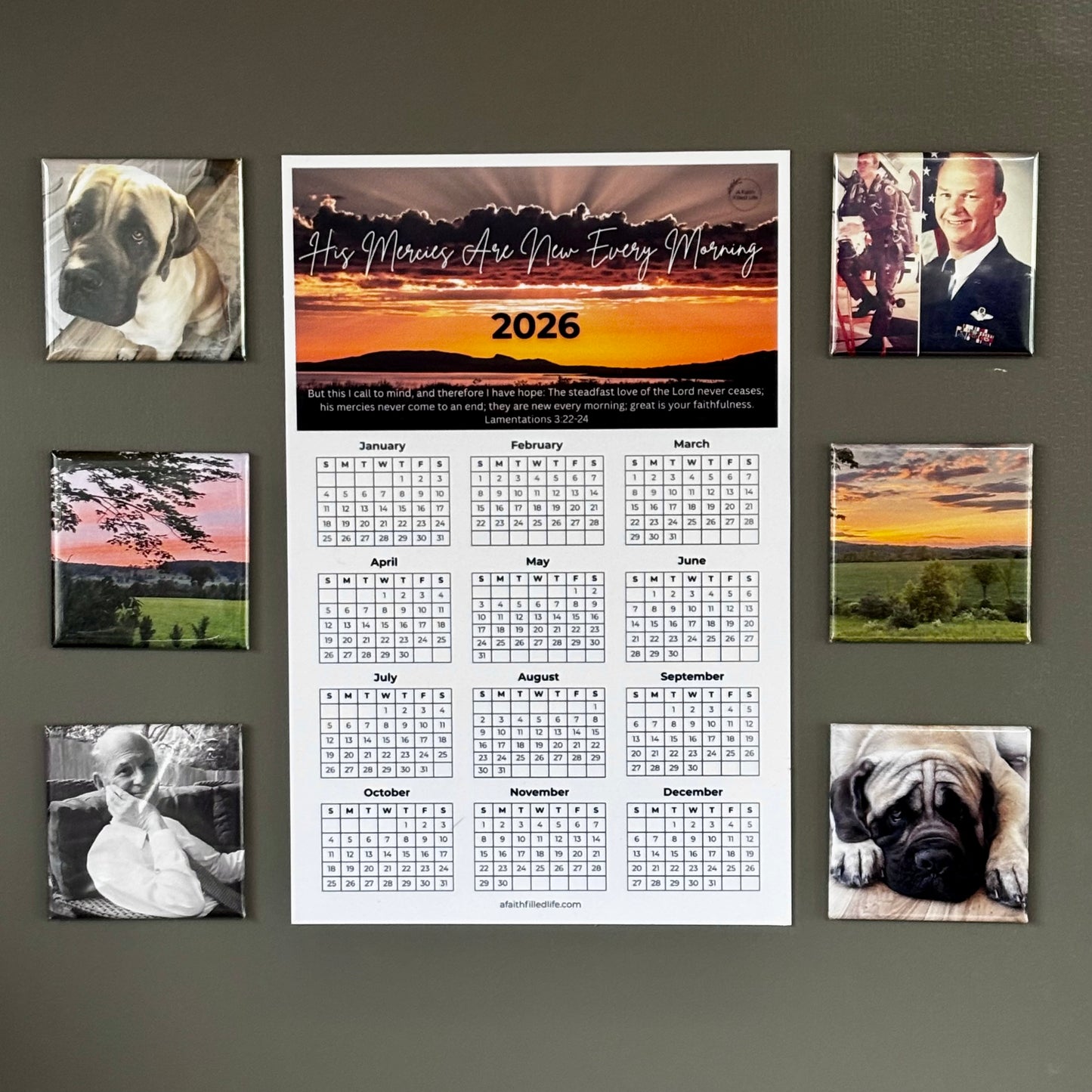2026 Yearly Calendar Magnet