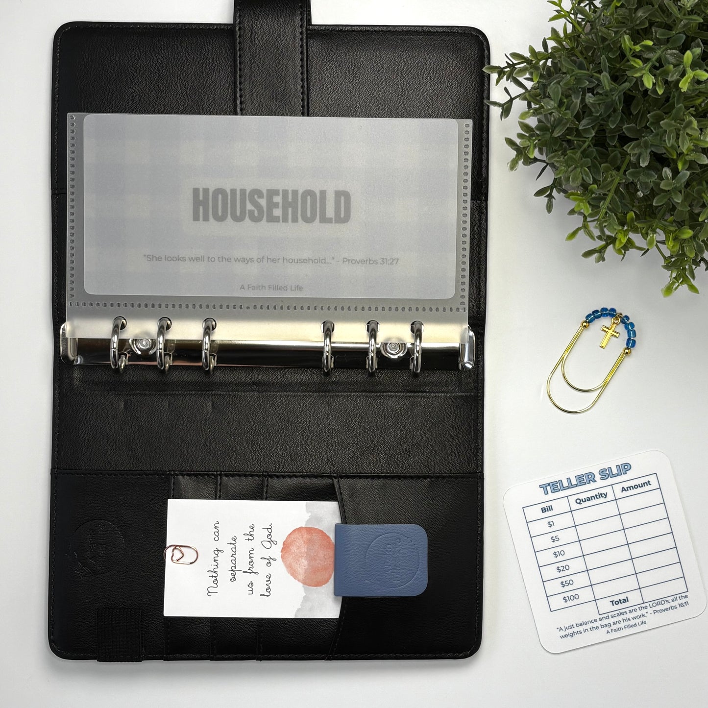 A6 Custom Cash Envelope Inserts – Matte Vellum (Laminated, Handmade)