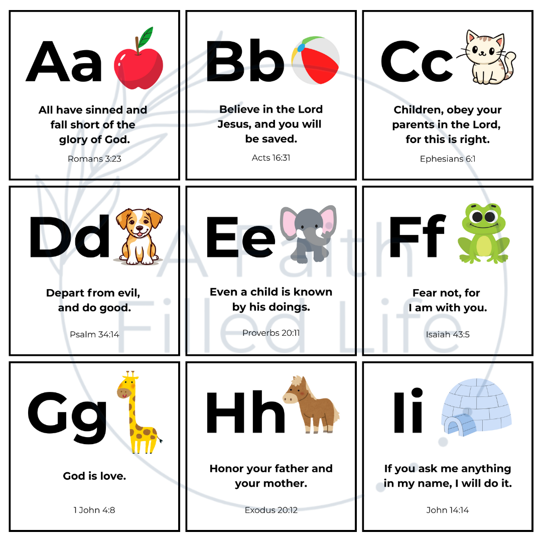 ABC Scripture Magnet Set