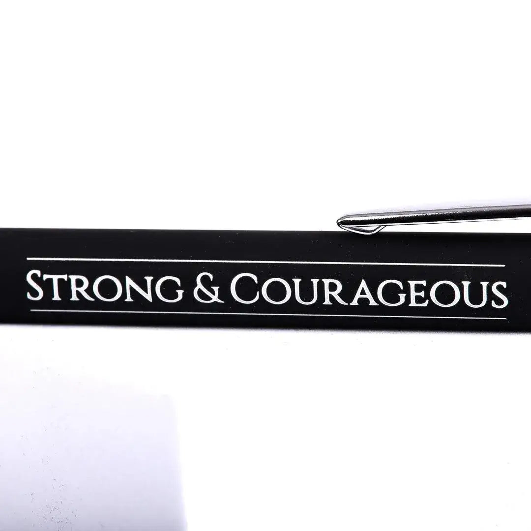 Gift Pen - Strong & Courageous - Black