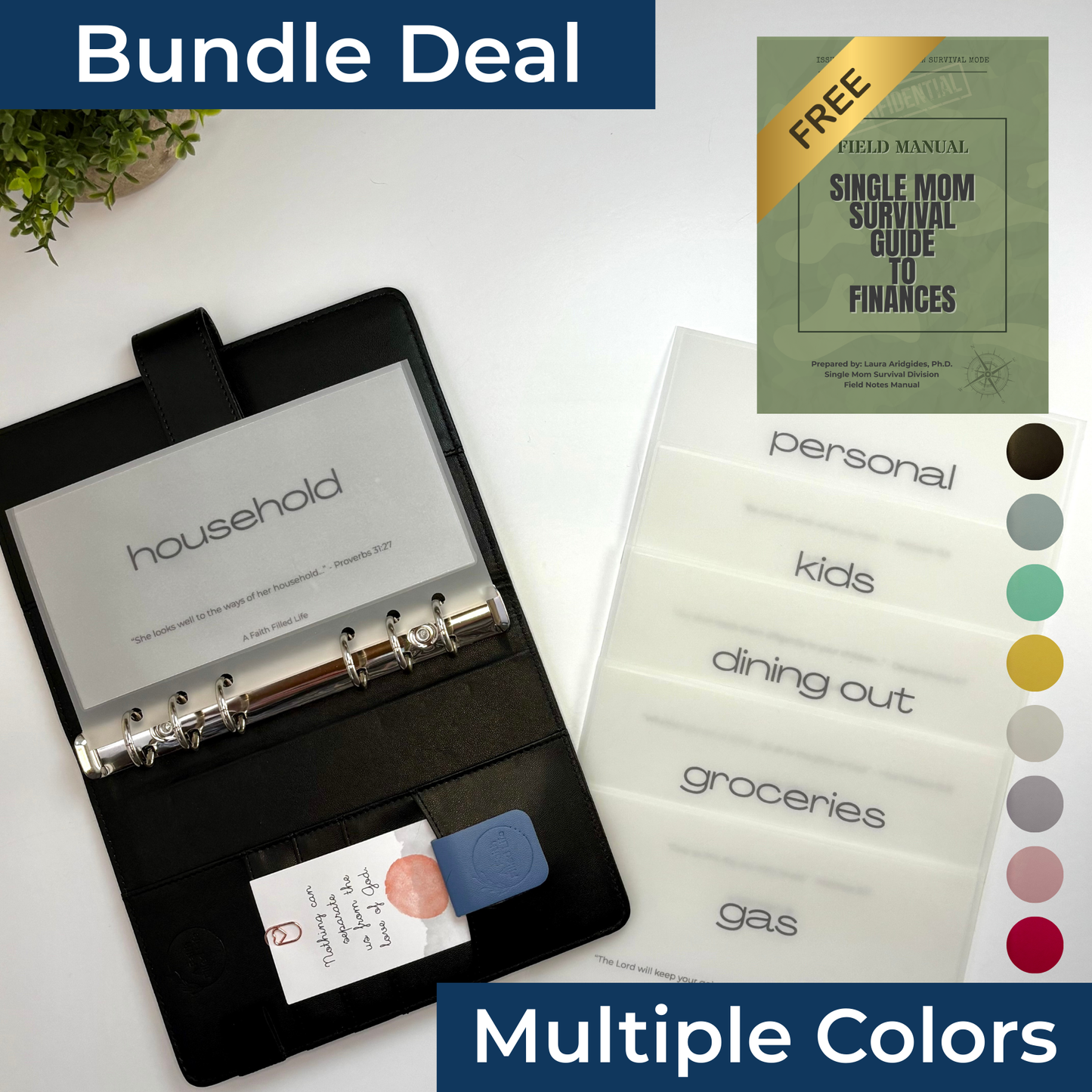 A6 Joy Collection Budget Binder Starter Bundle (Includes 6 Cash Envelopes + Free Finance Guide)