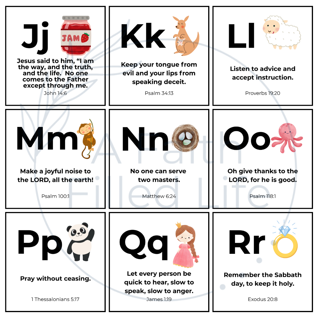 ABC Scripture Magnet Set