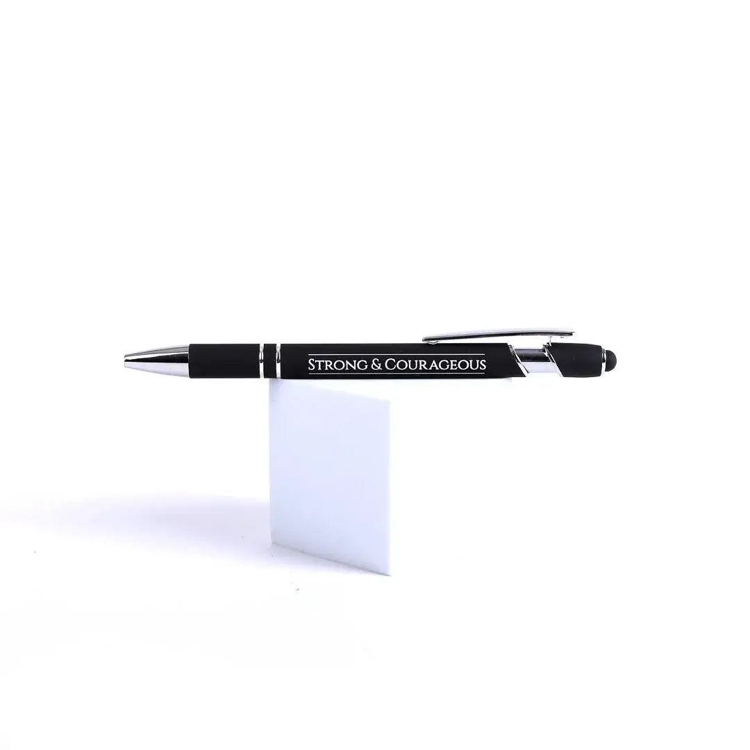Gift Pen - Strong & Courageous - Black