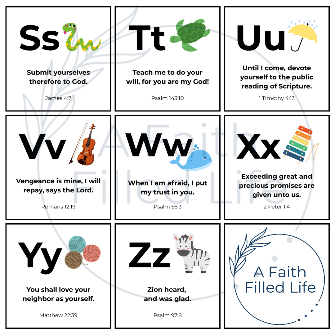 ABC Scripture Magnet Set