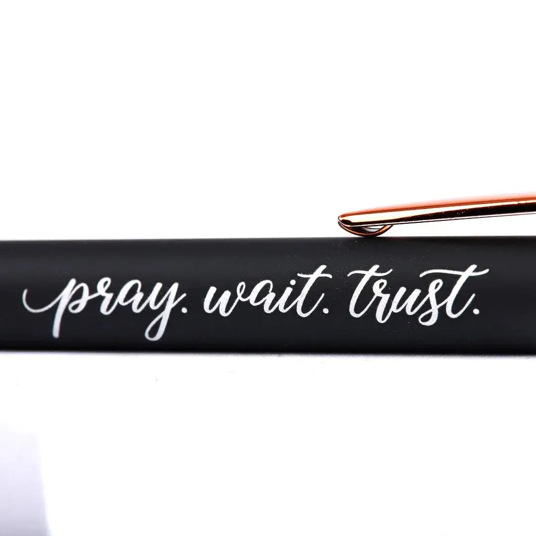 Gift Pen - Pray Wait Trust - Gun Metal