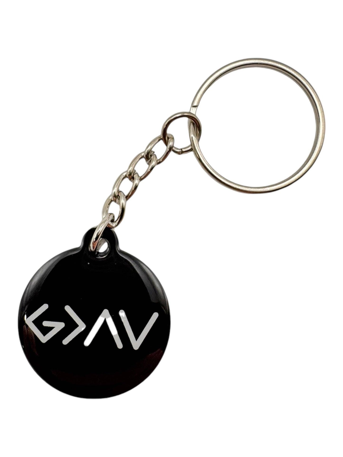 Tap To Pray™ - Prayer Tag Keychain - Black God Is Greater Than The Highs And Lows