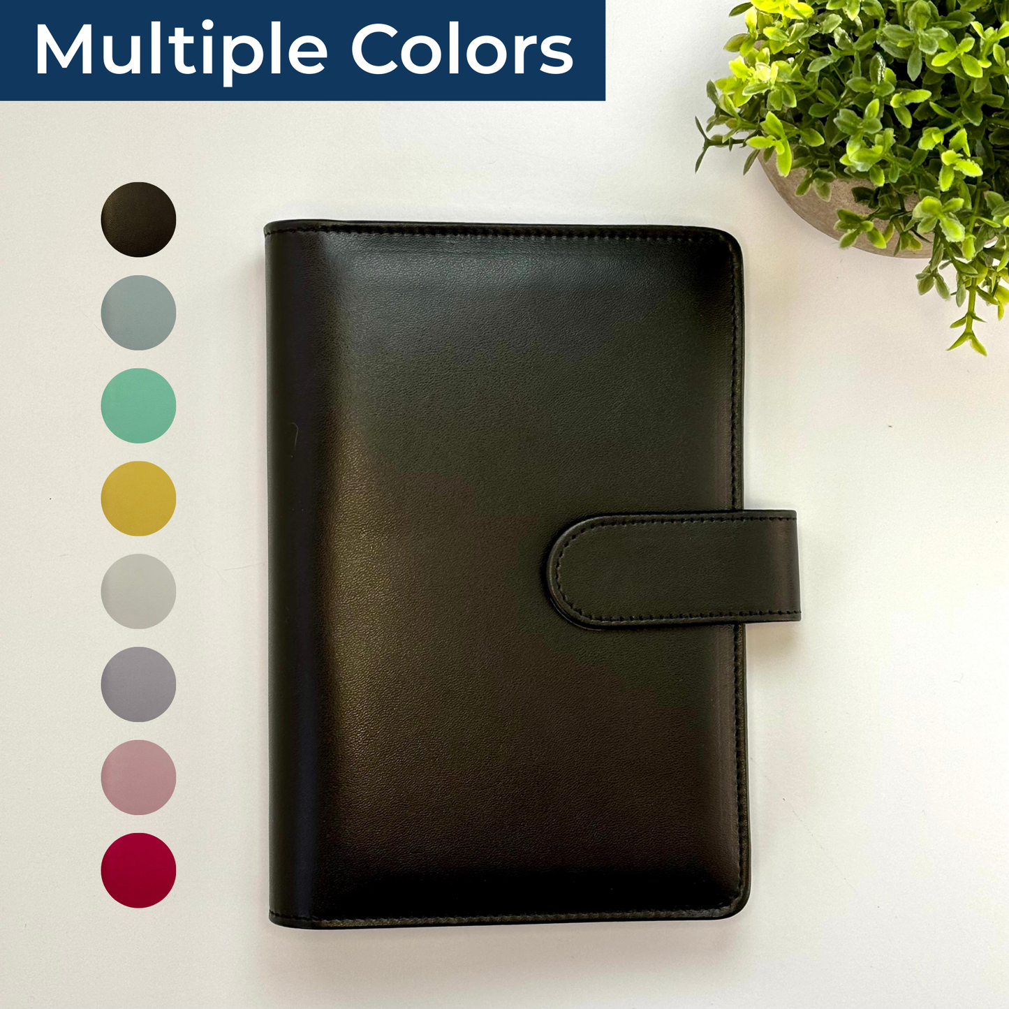 A6 Smooth Leather Budget Binder - Joy Collection