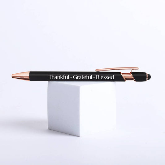 Gift Pen - Thankful, Grateful, Blessed - Black