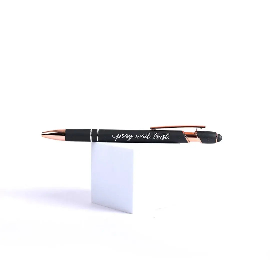 Gift Pen - Pray Wait Trust - Gun Metal