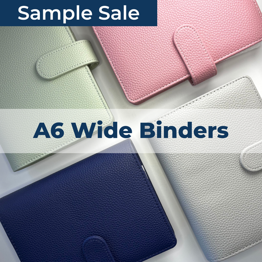 A6 Wide Budget Binder - Pebbled Leather (Sample Sale)