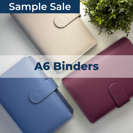 A6 Regular Budget Binder - Pebbled Leather (Sample Sale)