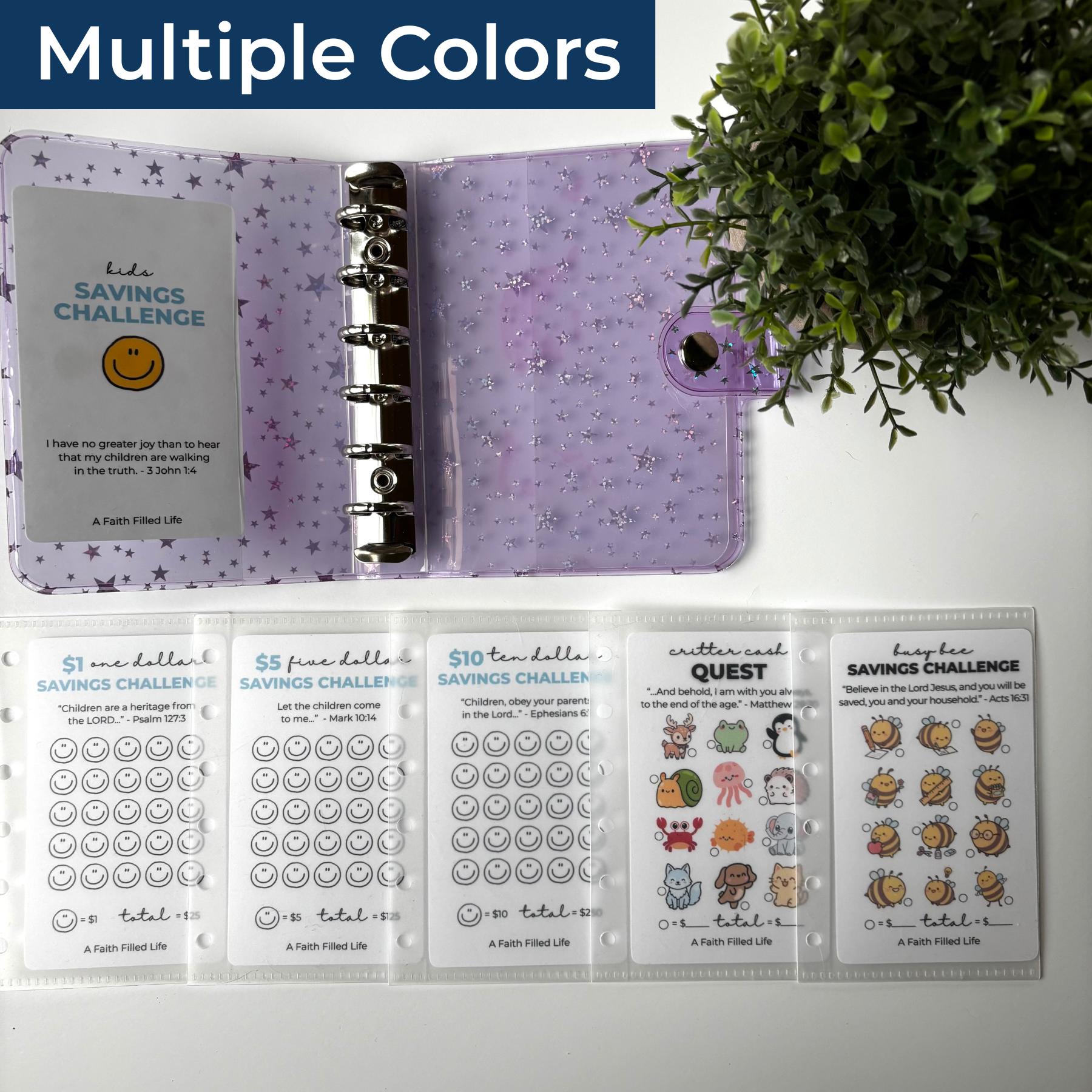 Kids Savings Challenge Binder Set