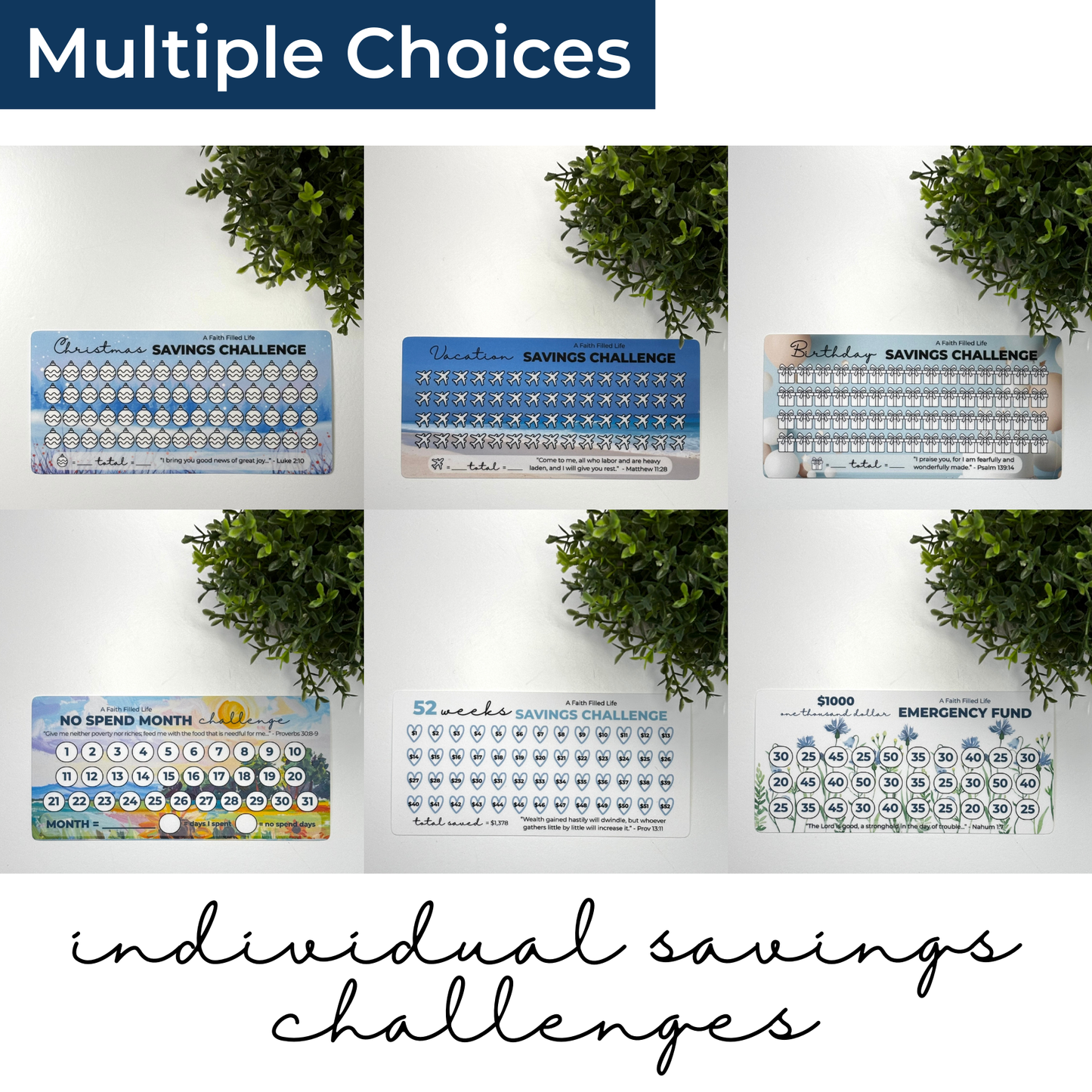 Individual Savings Challenges - Hope Collection