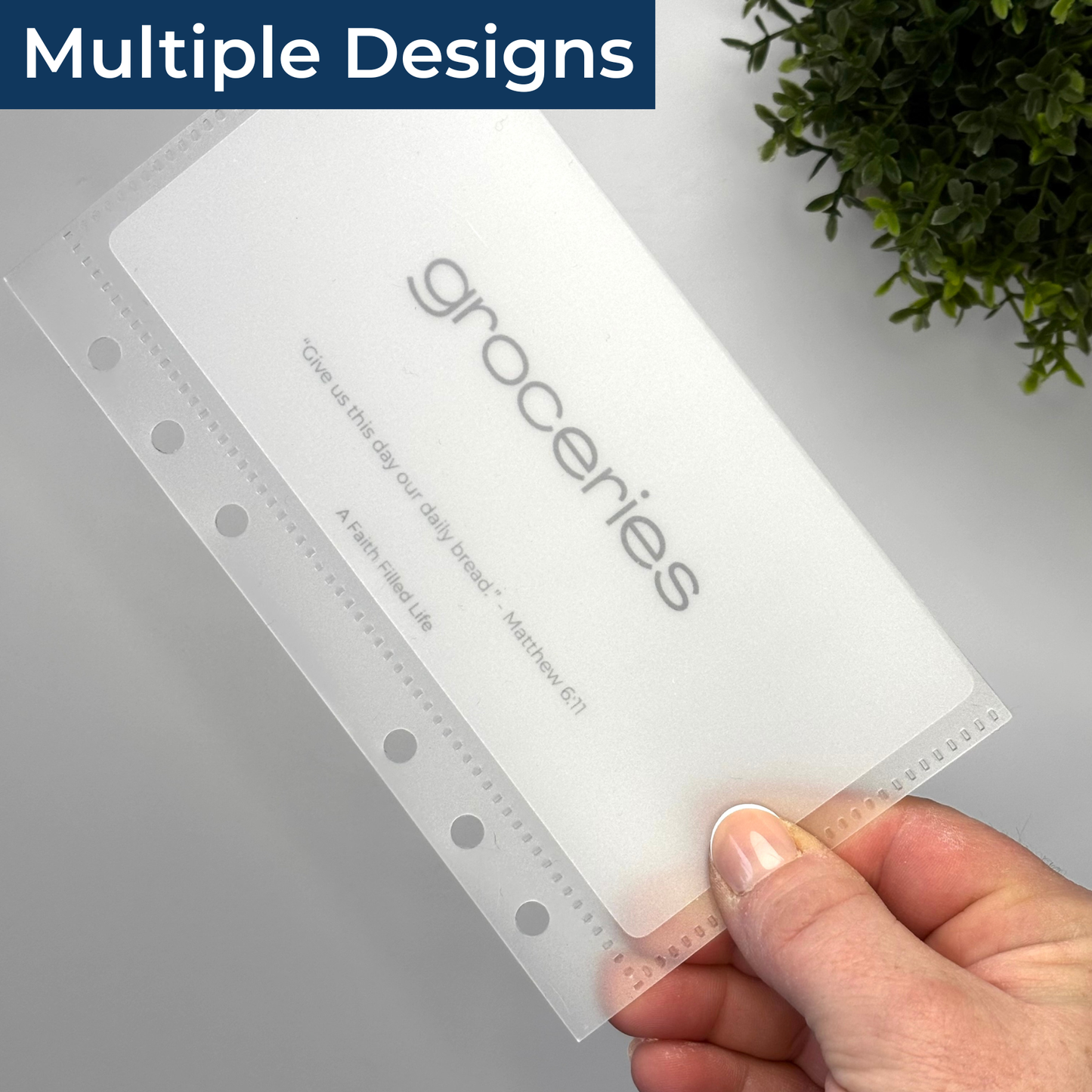 A6 Custom Cash Envelope Inserts – Matte Vellum (Laminated, Handmade)