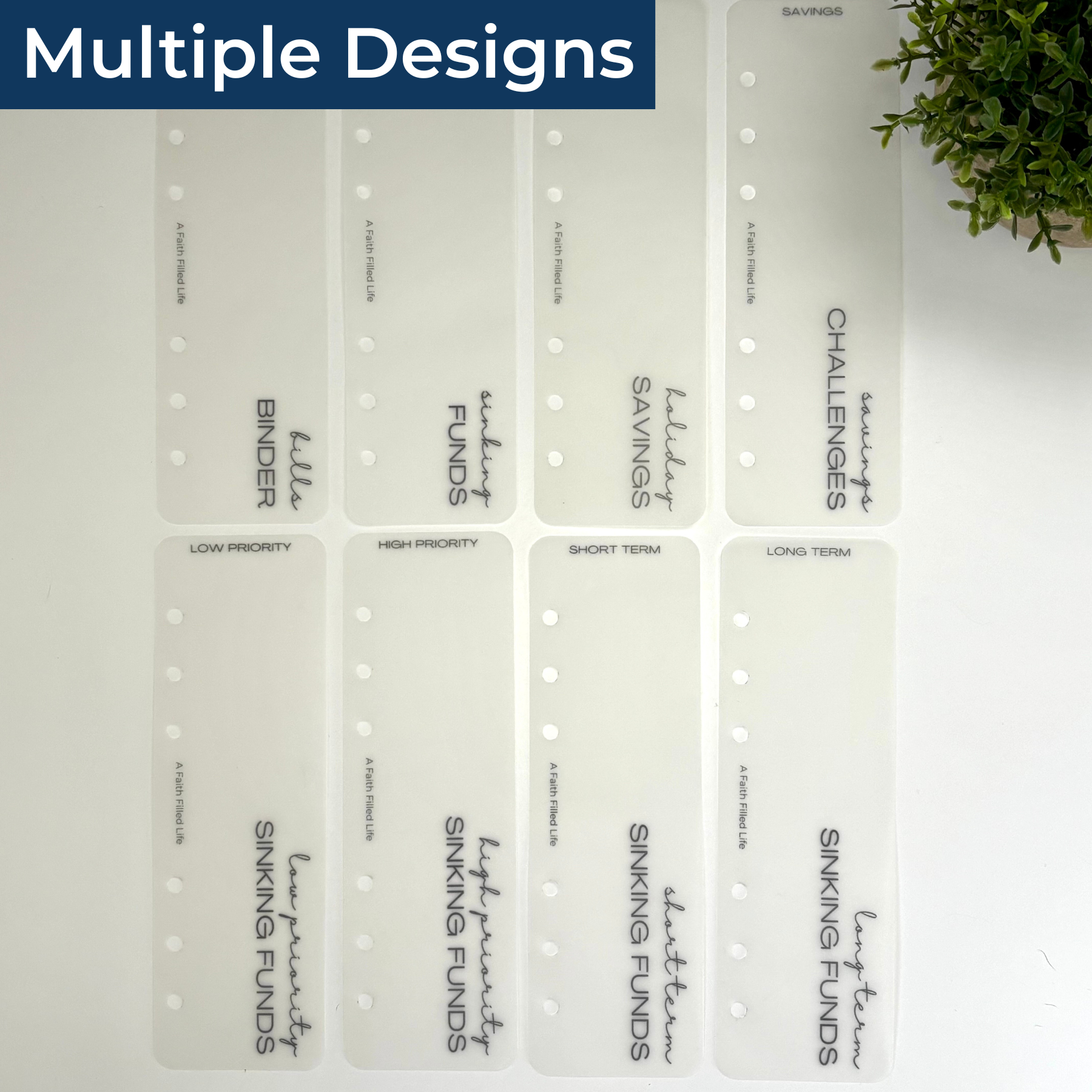 A6 Frosted Binder Bookmarks