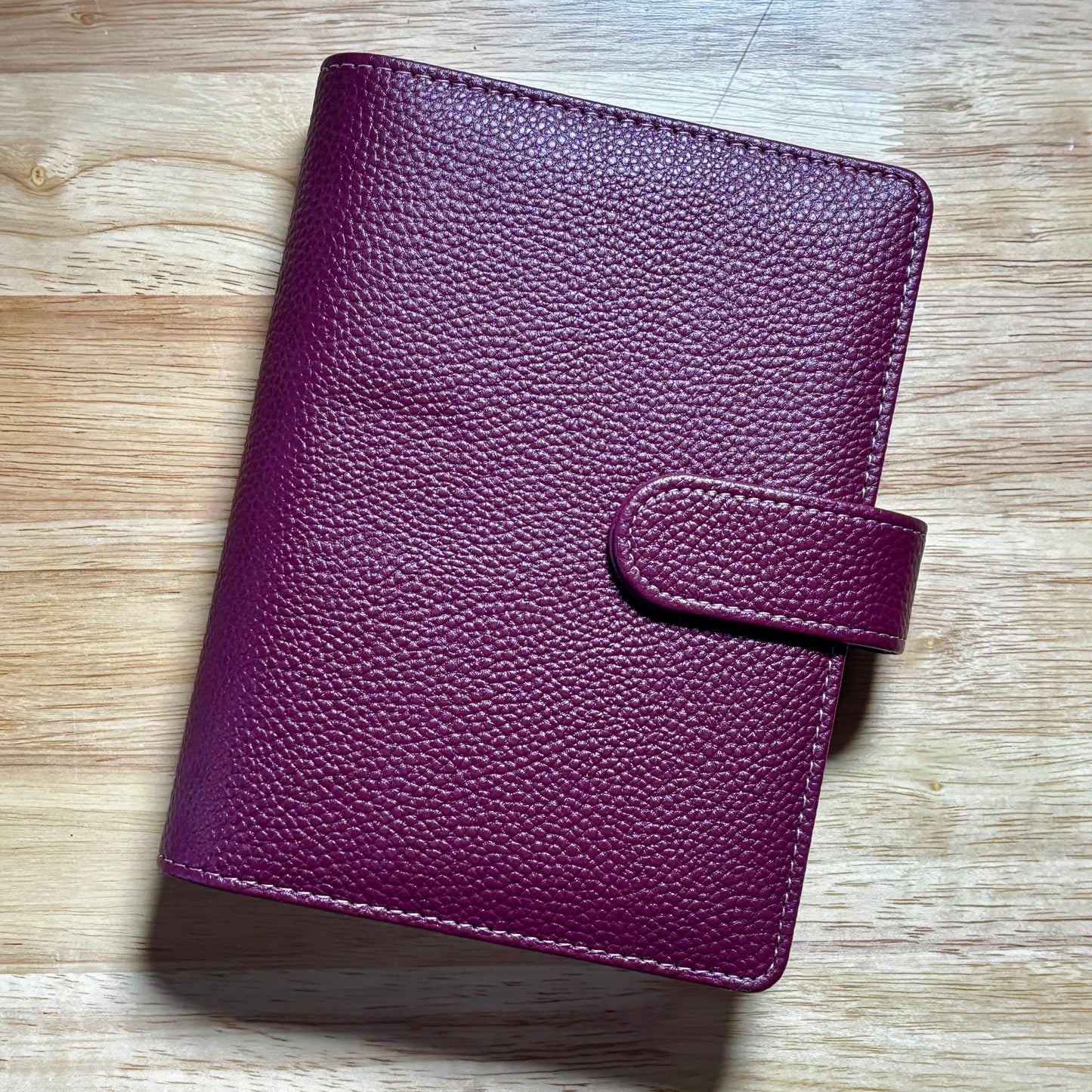 A6 Pebbled Leather Budget Binder