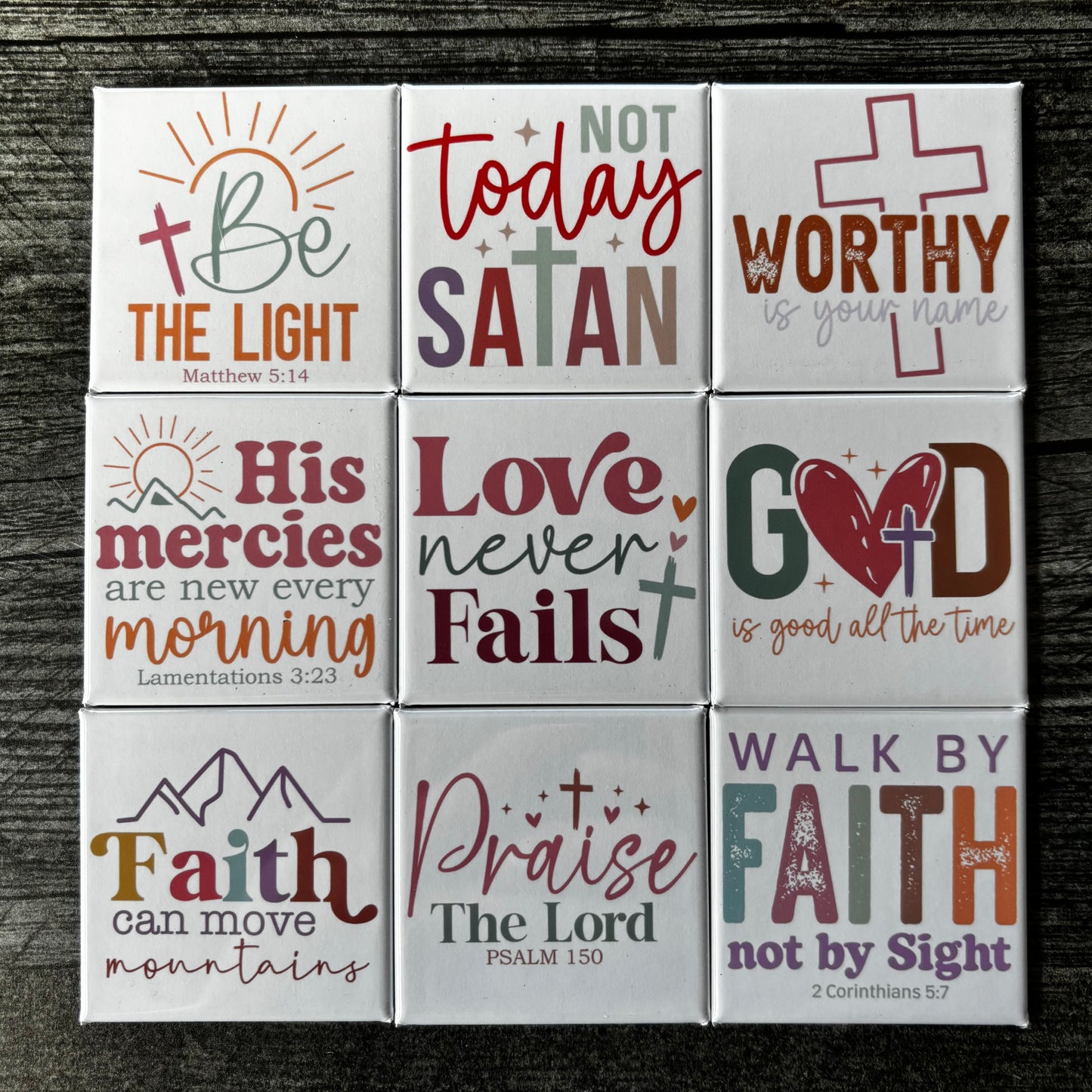 Boho Christian Magnet Set
