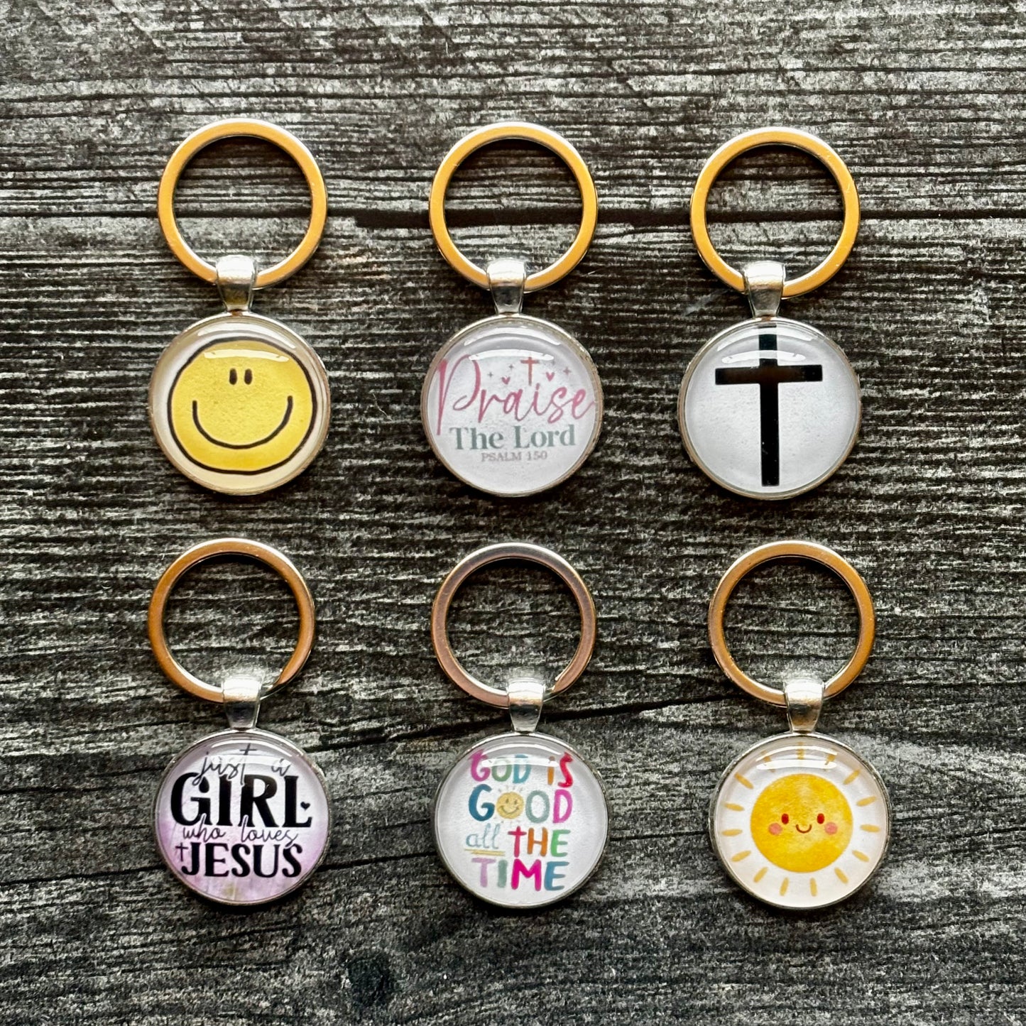 Glass Cabochon Keychain - God Is Good All The Time