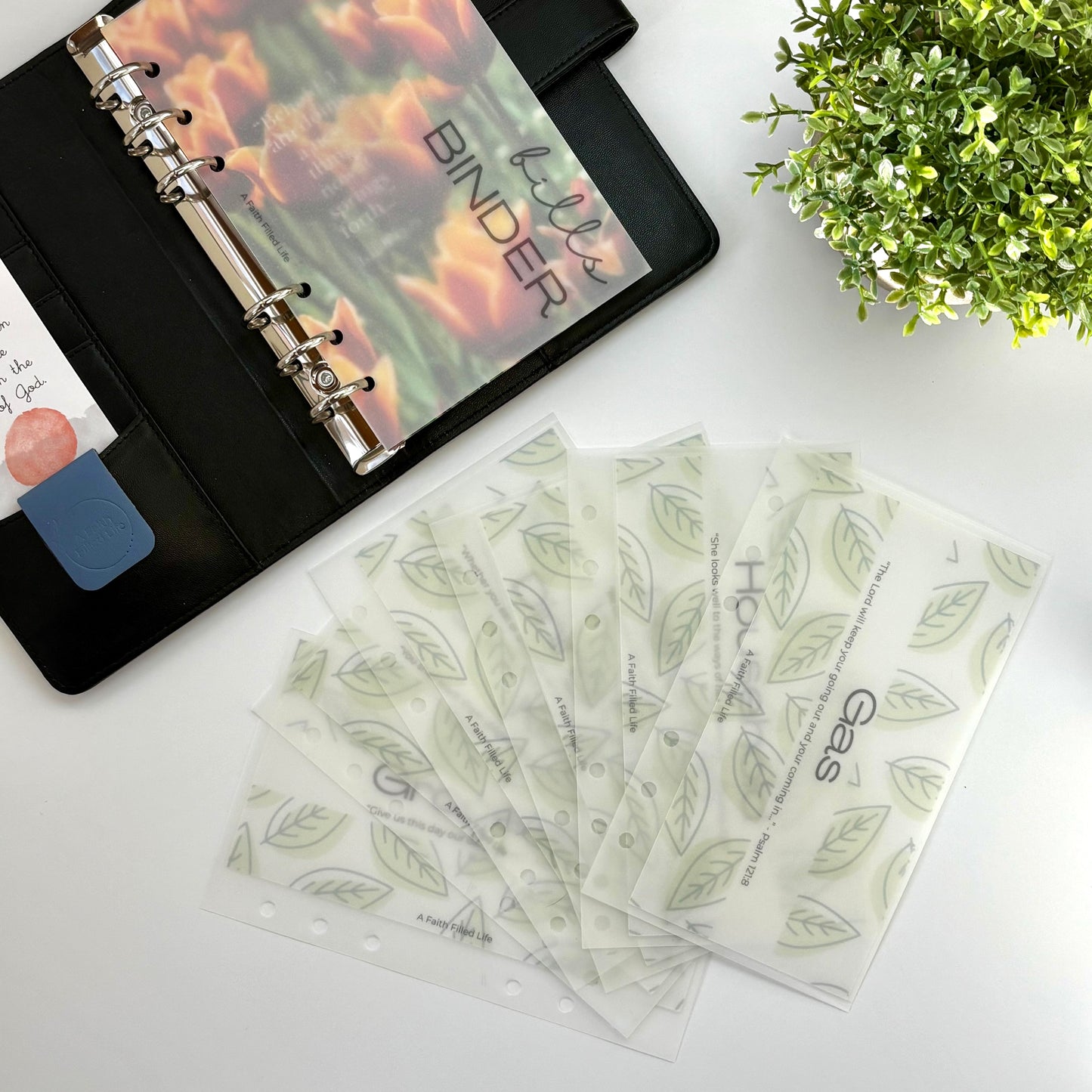 A6 Cash Envelopes – Set of 6 Starter Categories (Matte Vellum, Handmade)