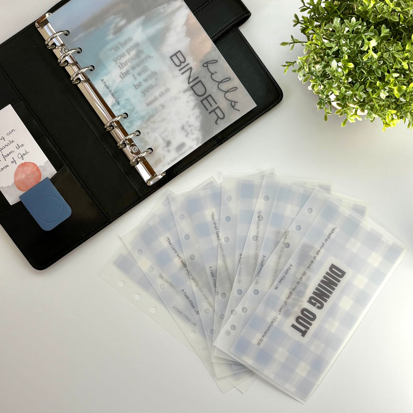 A6 Cash Envelopes – Set of 6 Starter Categories (Matte Vellum, Handmade)