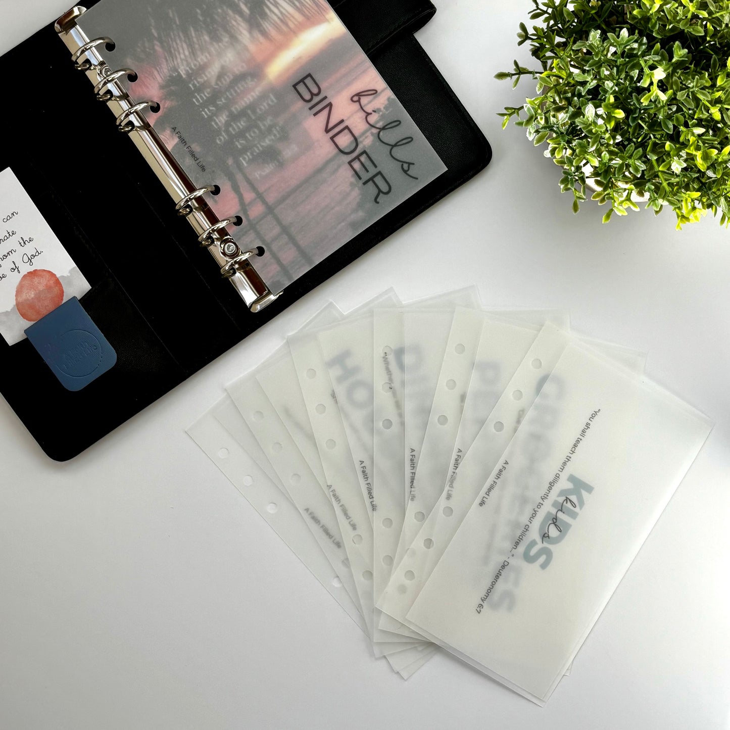 A6 Cash Envelopes – Set of 6 Starter Categories (Matte Vellum, Handmade)