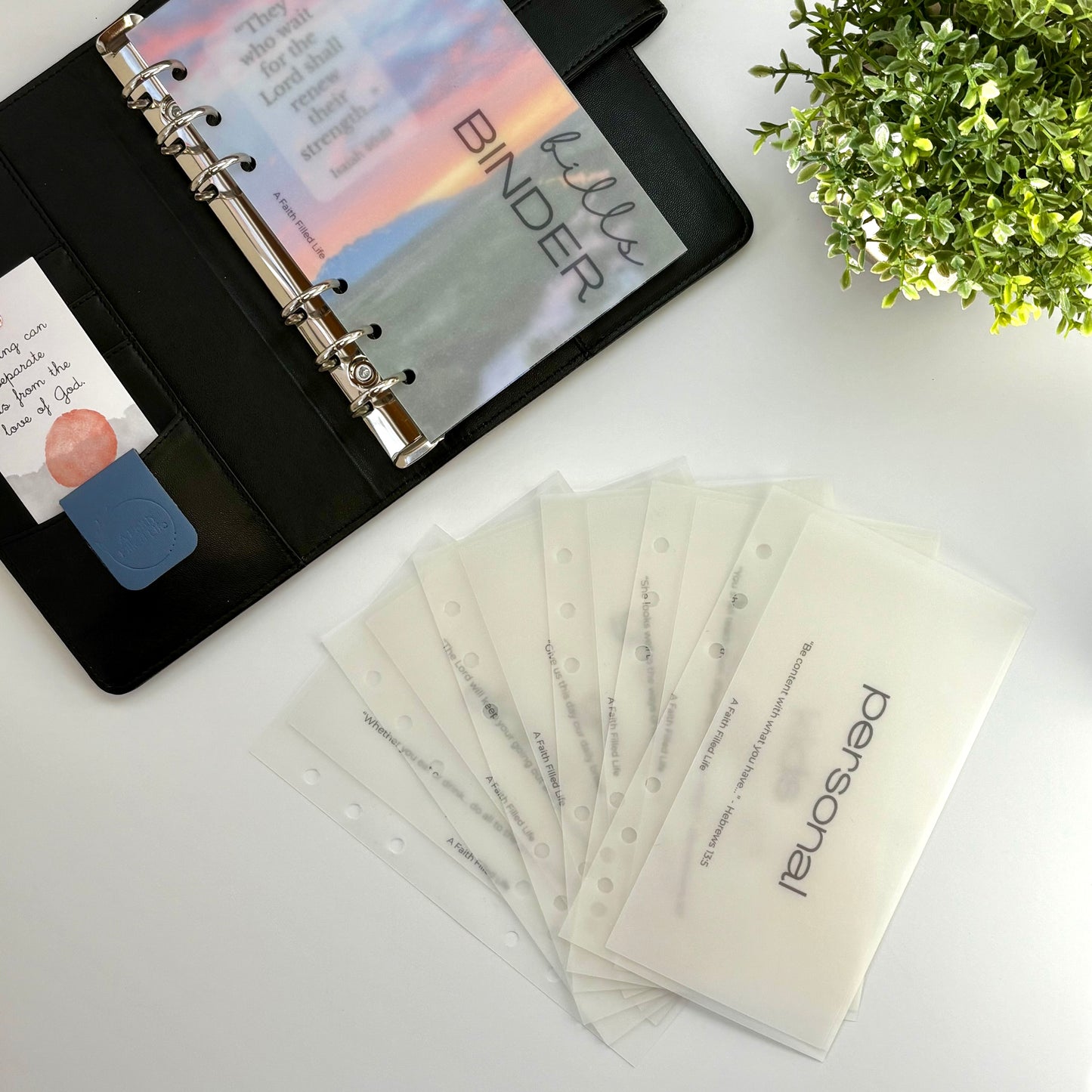 A6 Cash Envelopes – Set of 6 Starter Categories (Matte Vellum, Handmade)