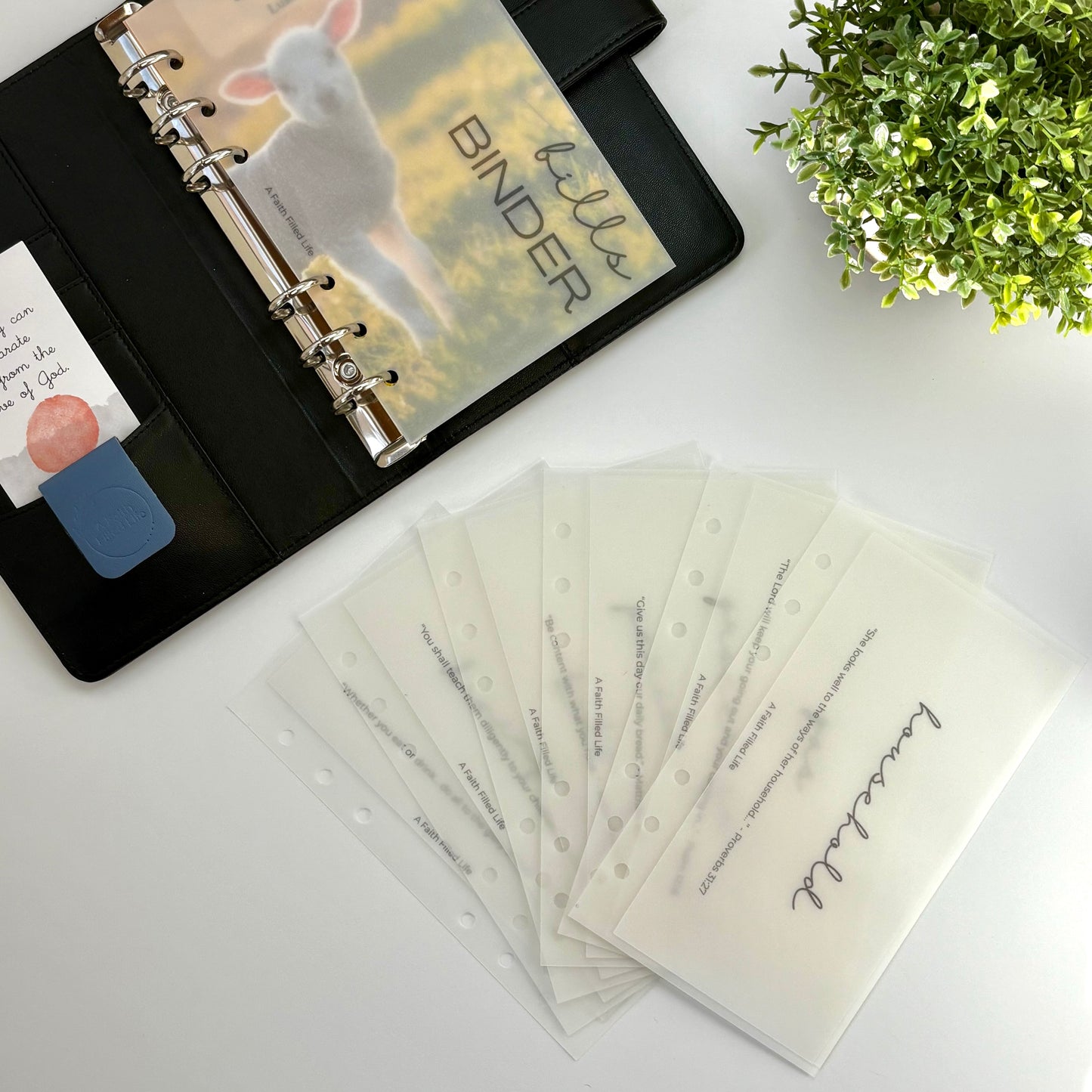 A6 Cash Envelopes – Set of 6 Starter Categories (Matte Vellum, Handmade)