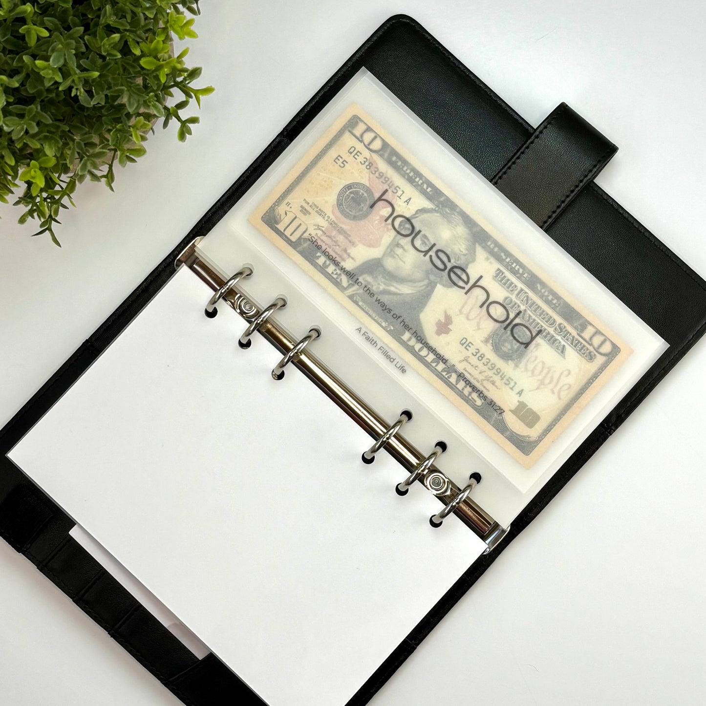 A6 Cash Envelopes – Set of 6 Starter Categories (Matte Vellum, Handmade)