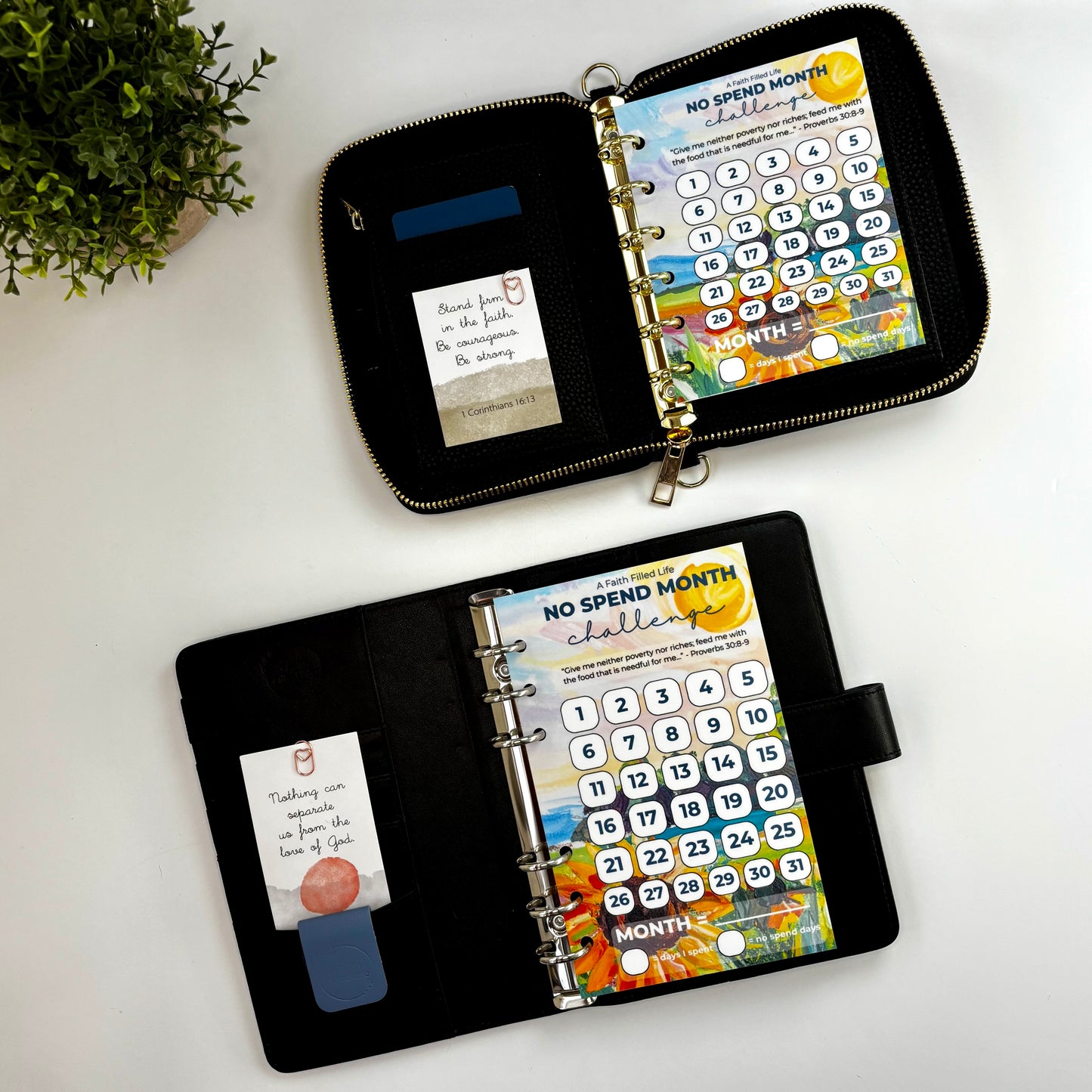 No Spend Month Challenge Tracker Dashboard (A6 or A7) - Hope Collection