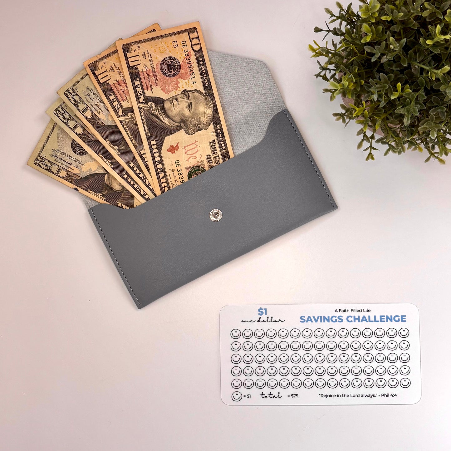 Money Pouch with Free Savings Challenge