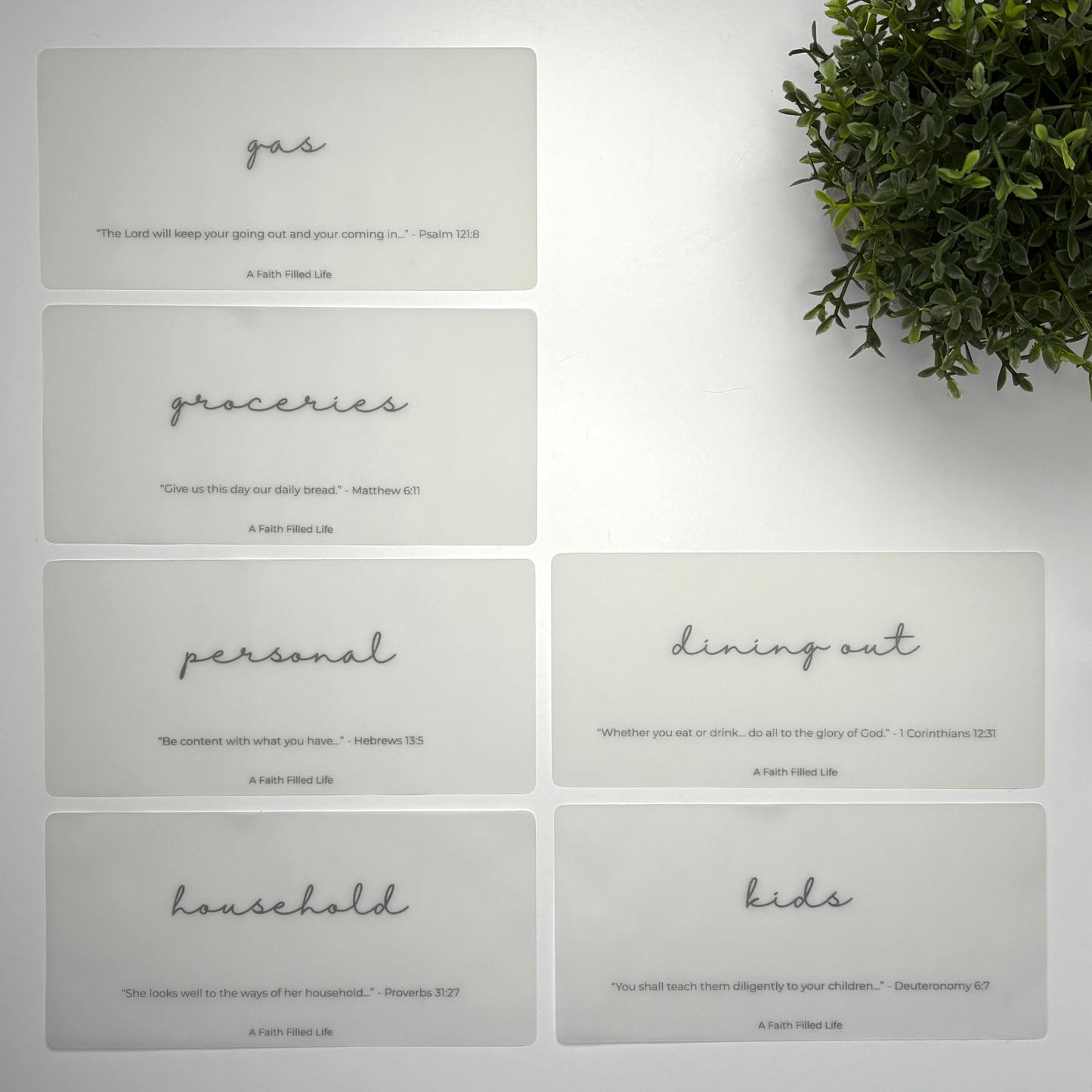 A6 Custom Cash Envelope Inserts – Matte Vellum (Laminated, Handmade)