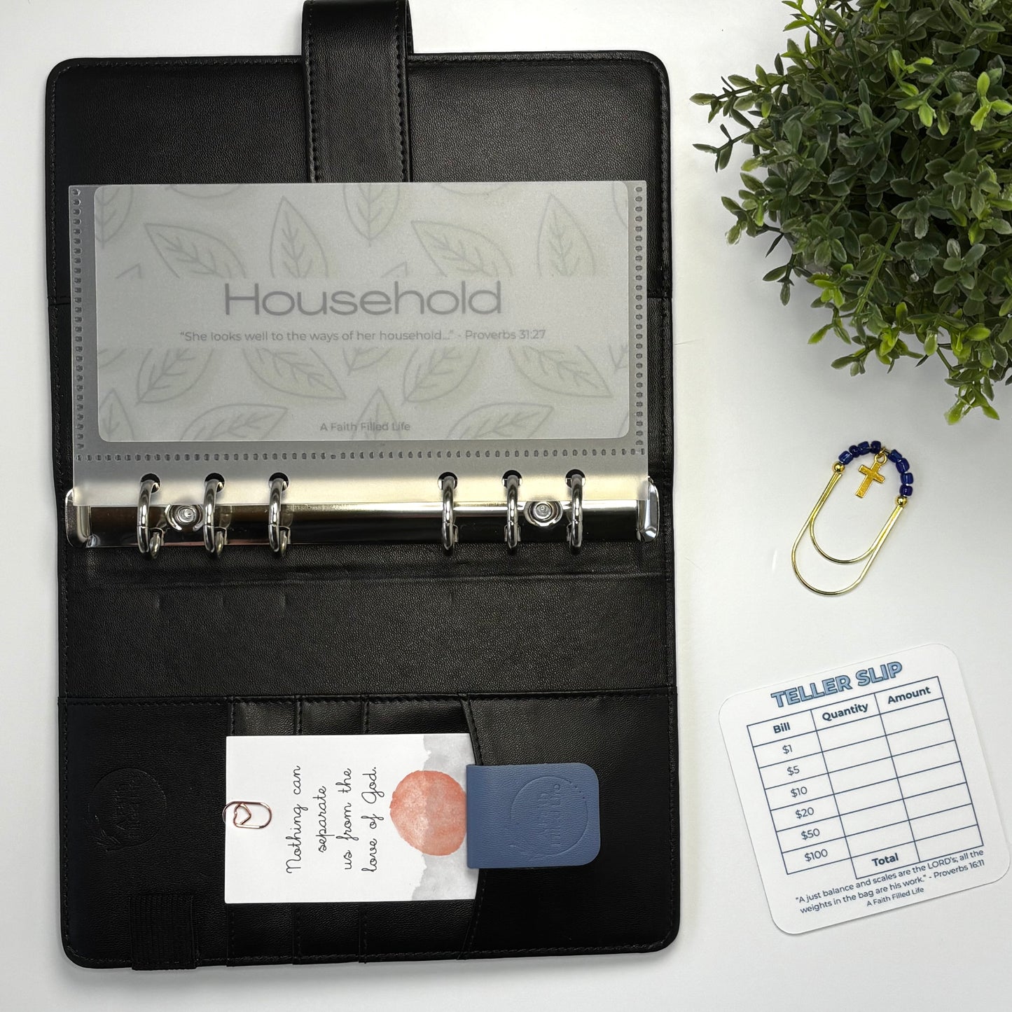 A6 Custom Cash Envelope Inserts – Matte Vellum (Laminated, Handmade)