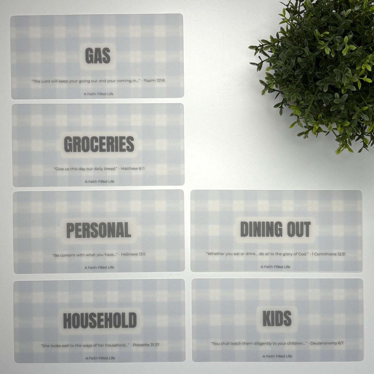 A6 Custom Cash Envelope Inserts – Matte Vellum (Laminated, Handmade)