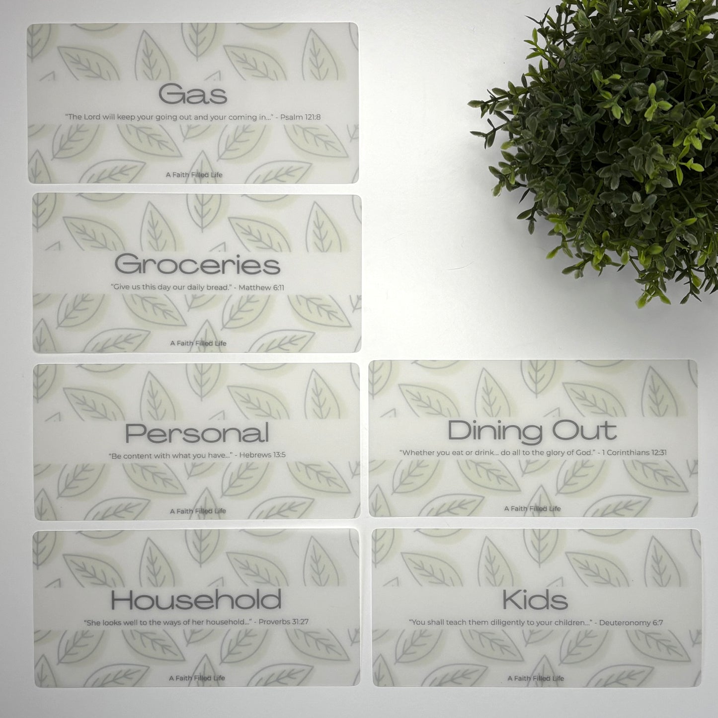 A6 Custom Cash Envelope Inserts – Matte Vellum (Laminated, Handmade)