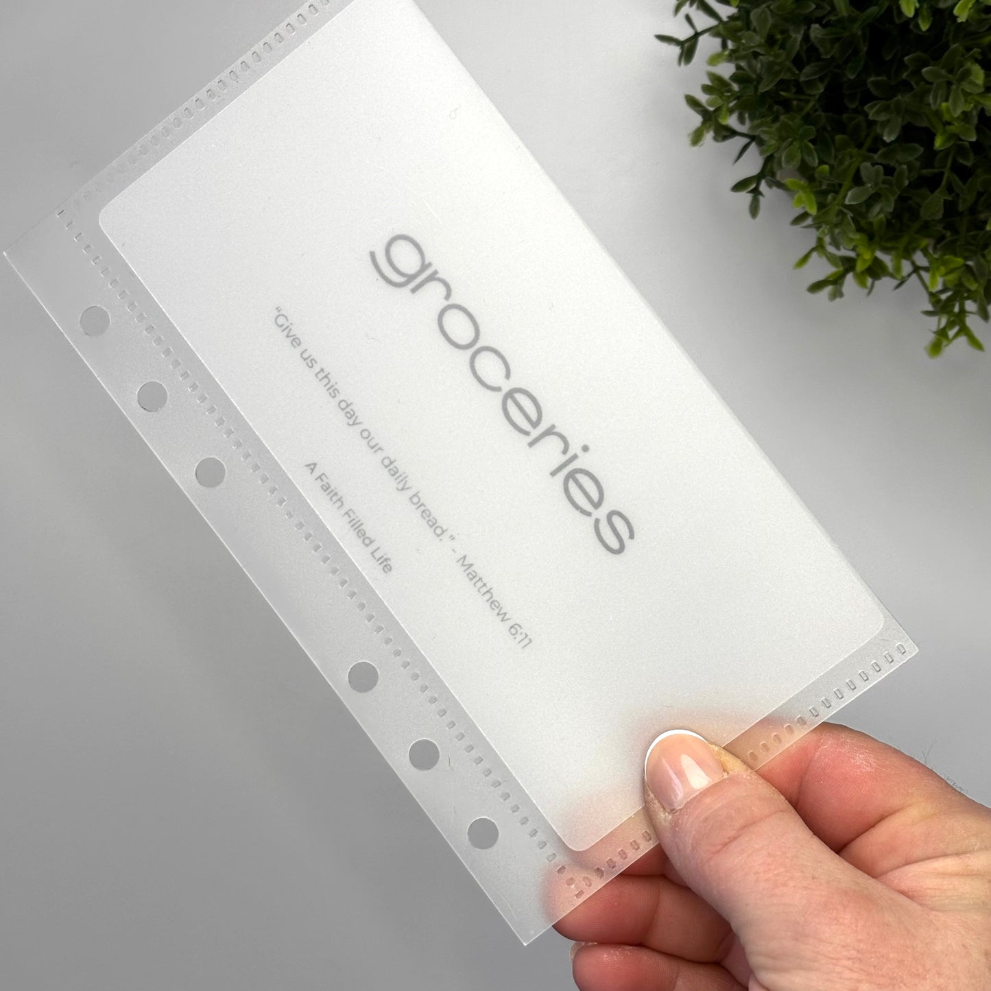 A6 Frosted Vinyl Cash Envelopes (Set of 6)