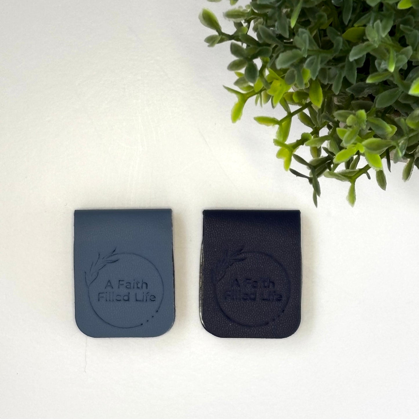 Leather Magnetic Bookmarks (Set of 2)