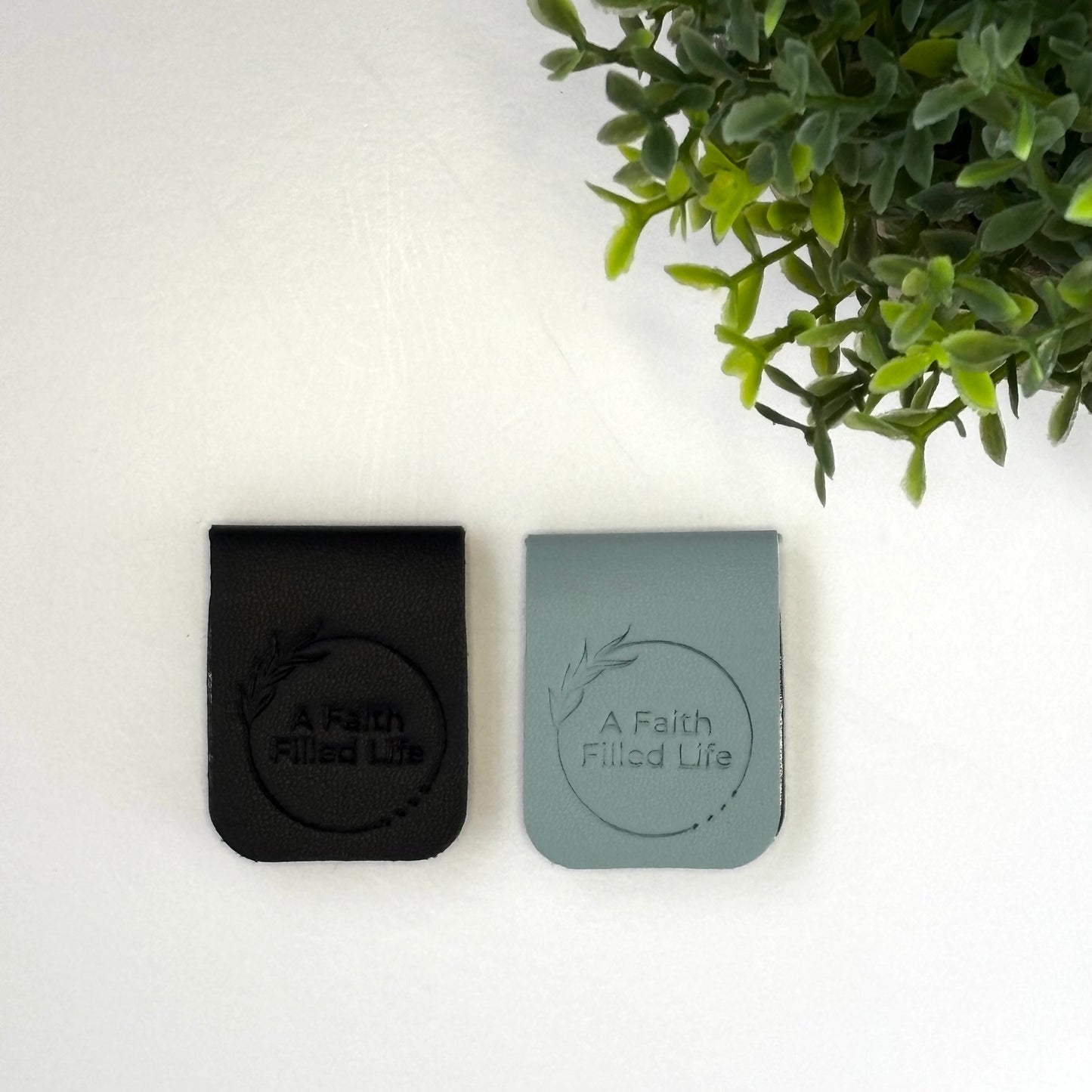 Leather Magnetic Bookmarks (Set of 2)