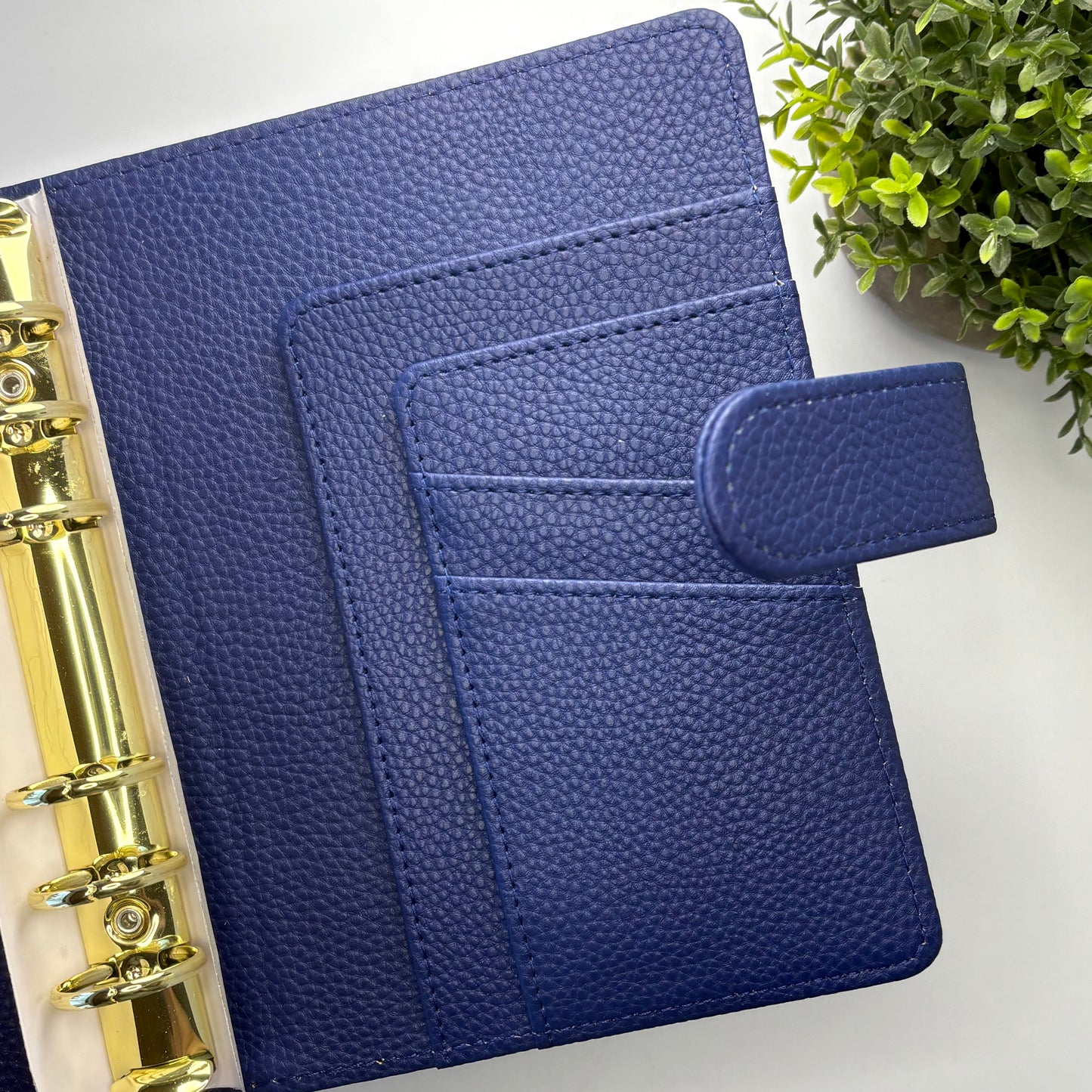 A6 Wide Budget Binder - Pebbled Leather (Sample Sale)