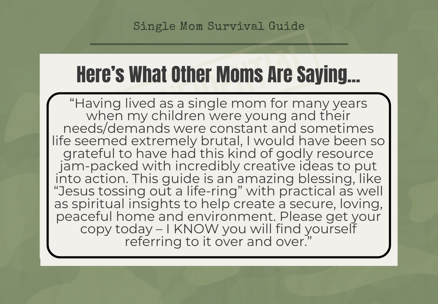 Single Mom Survival Guide