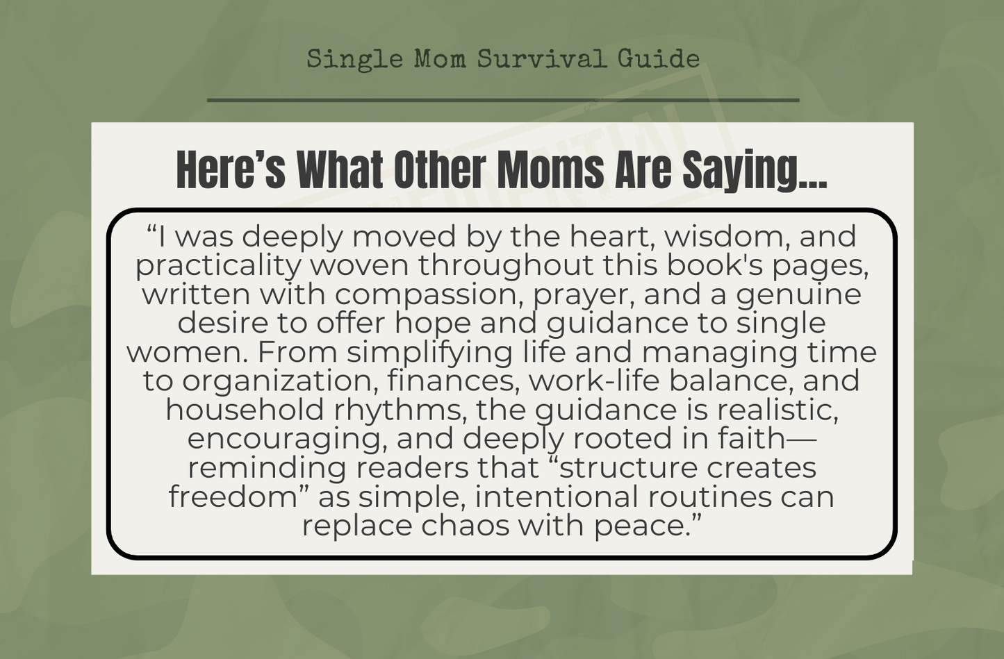 Single Mom Survival Guide