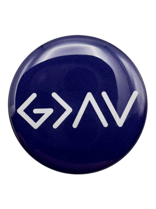 Tap To Pray™  - Prayer Tag Sticker - Navy God Is Greater Than The Highs And Lows