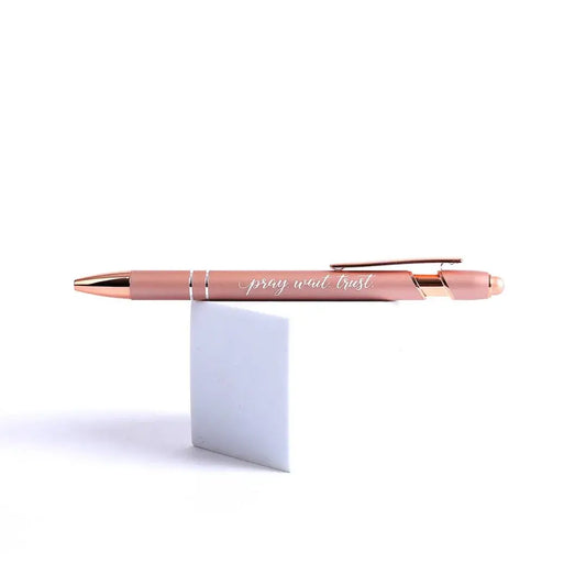 Gift Pen - Pray Wait Trust - Rose Gold
