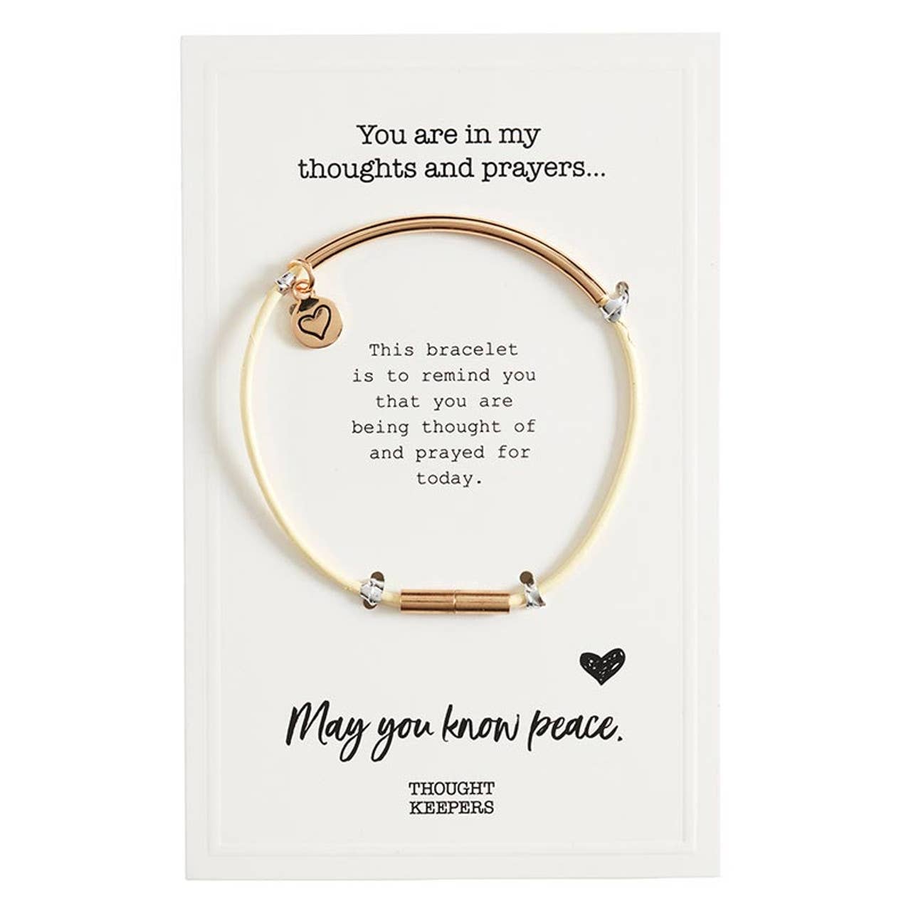 Thought Keepers Bracelet - Cream/Gold